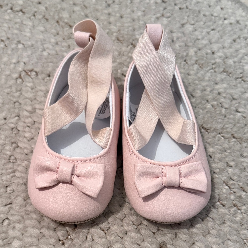 Janie and Jack Light Pink Ballet Flats with Bow
